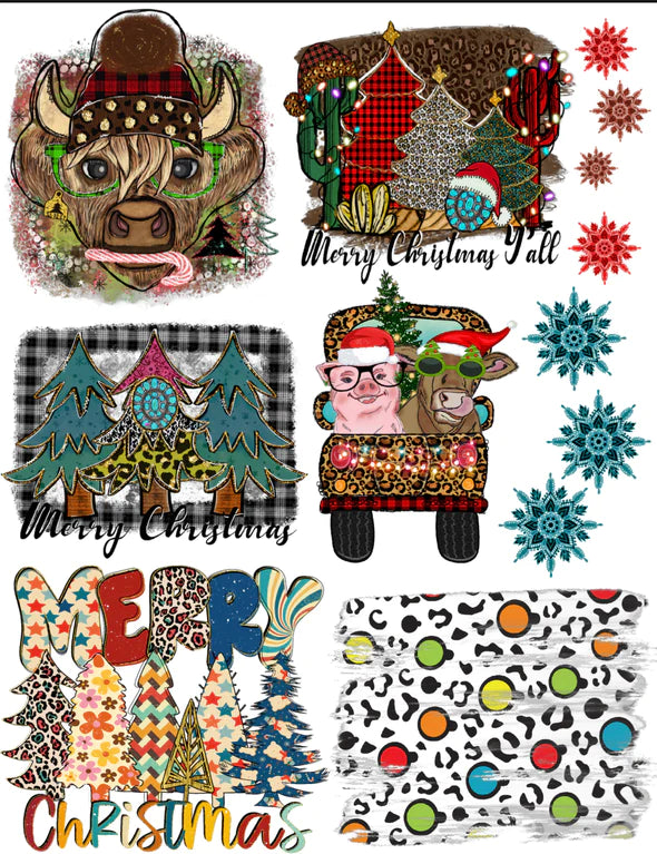 Pink Christmas Transfers