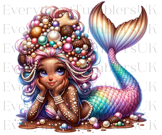 UVDTF Jewelled Chocolate Mermaid 1 Design