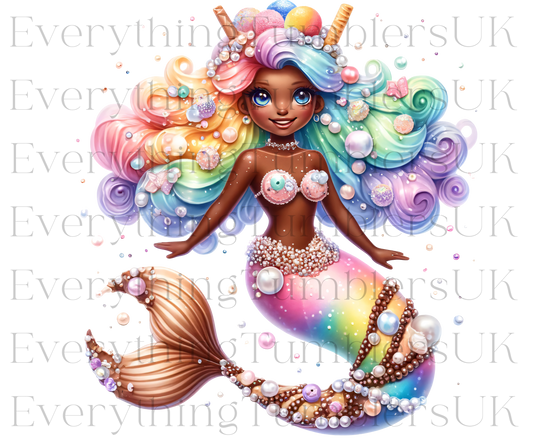 UVDTF Jewelled Chocolate Mermaid 2 Design