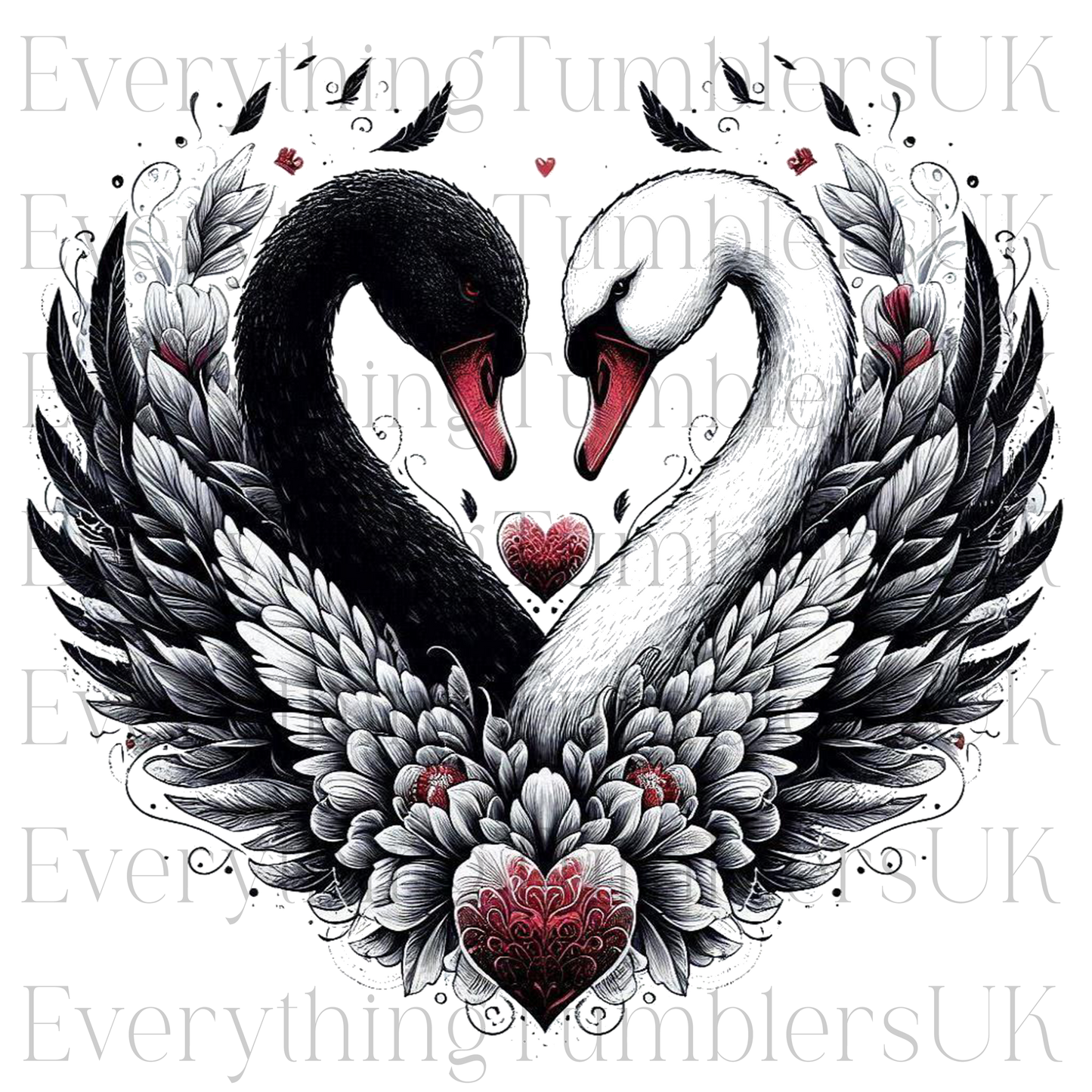 Kiss Swan Heart