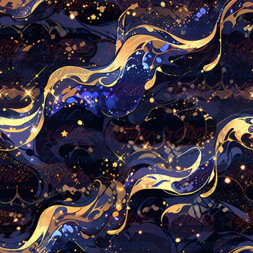 Navy and Gold Abstract 5