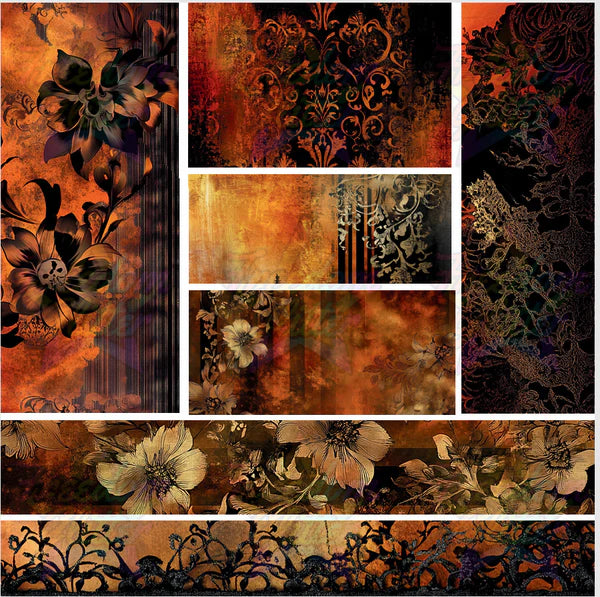 Orange & Gold Floral