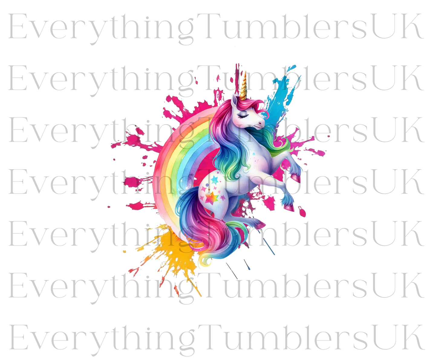 UVDTF Colourful Unicorn Design