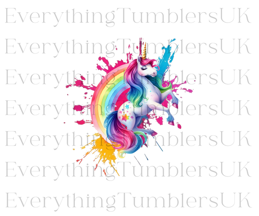 UVDTF Colourful Unicorn Design