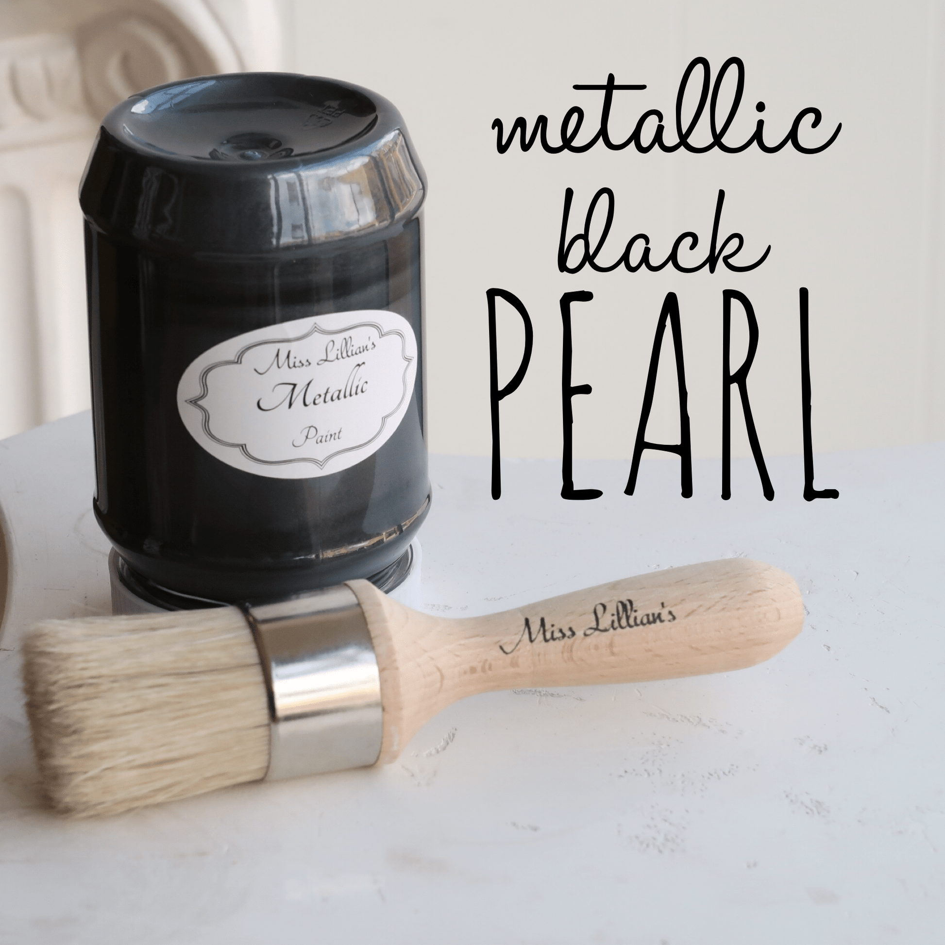 Miss Lillians Chock Paint Chock Paint Miss Lillian's Metallic Paint-Black Pearl