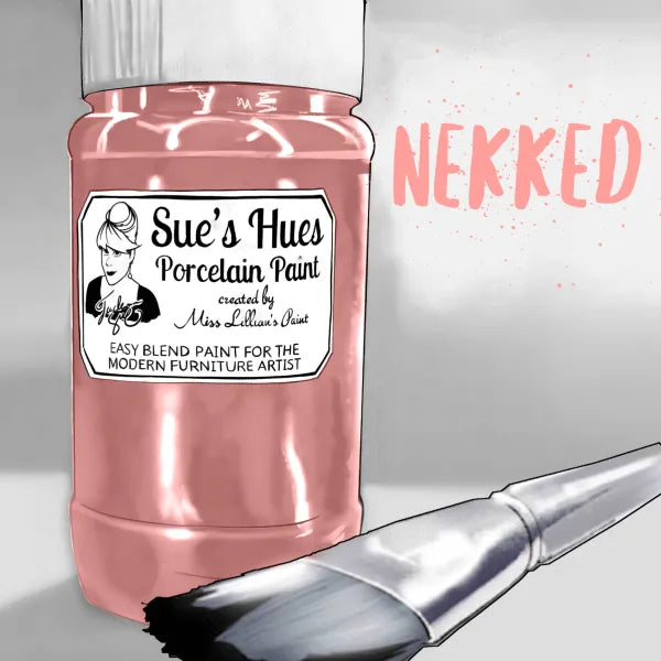 Sue's Hues Porcelain Paint: NEKKED (pink/peach/natural) | Chalk & Clay Paint |